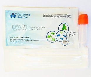 Експрес-тест Панлейкопенія котів (чума) Ag Test (FPV Ag), Quicking Biotech Co, Ltd 00344 фото