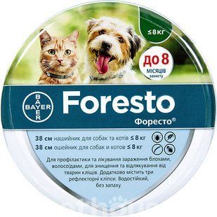 Форесто ошейник противопаразитарный для котов и мелких пород собак, 38 см, Bayer (Байер) 0580 фото